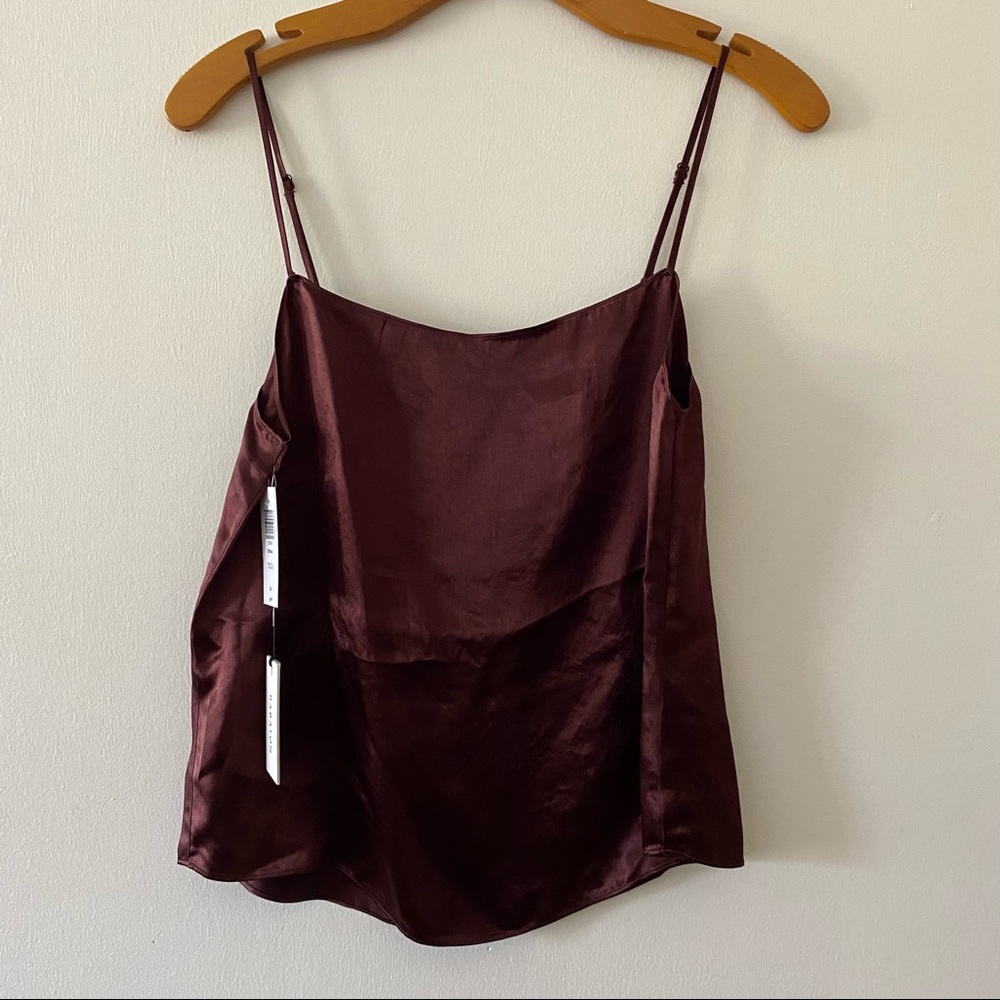 NWT Aritzia Benji silky camisole in truffle